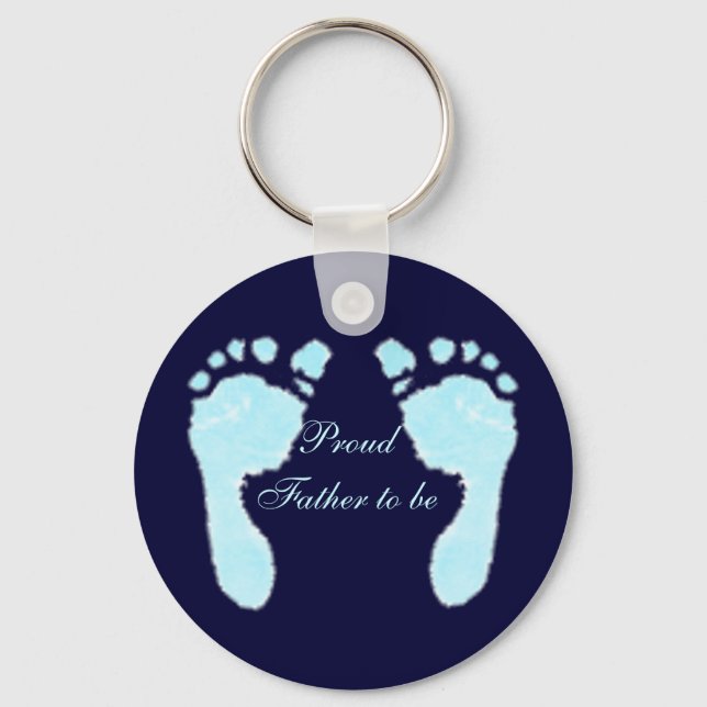 Baby Footprints (Boy) Key Ring (Front)