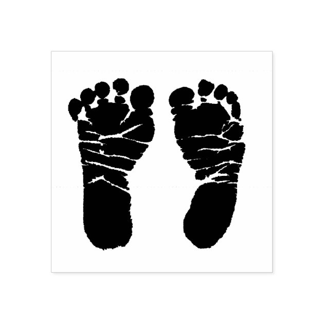 stamp baby footprint
