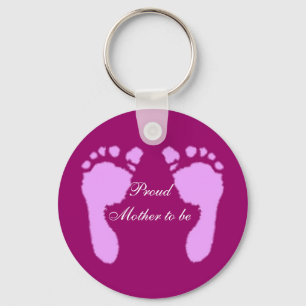Baby Footprints (Girl) Key Ring