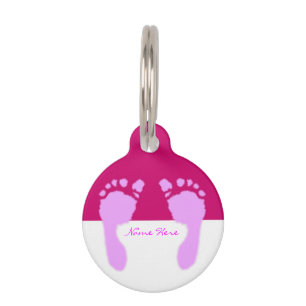 Baby Footprints (Girl) Pet Tag