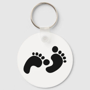 baby footprints key ring
