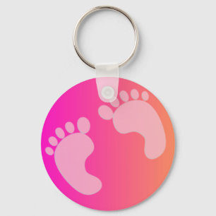 Baby Footprints Key Ring