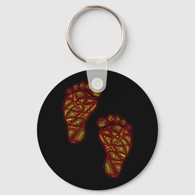 Baby Footprints Key Ring (Front)