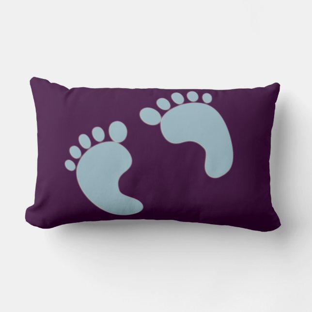 Baby Footprints Lumbar Cushion (Front)