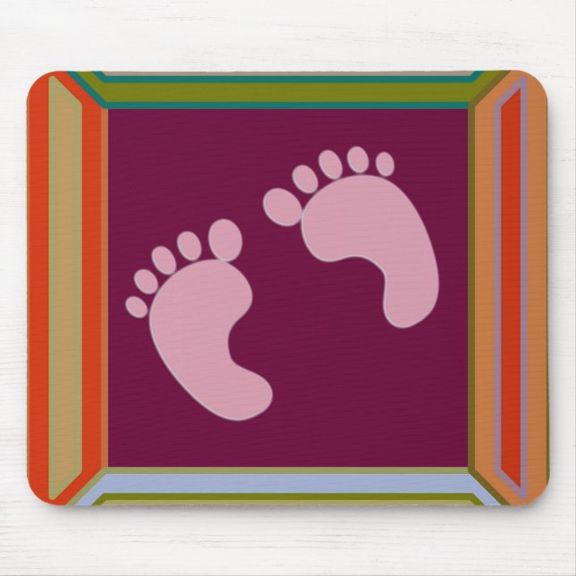 Baby Footprints Mouse Pad (Front)