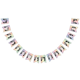 Baby Footprints Rainbow Design for Multiple Birth Bunting