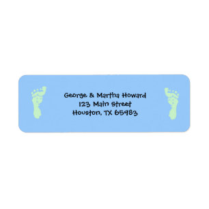 Baby Footprints Return Address Labels