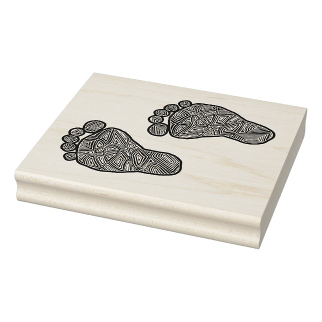 Baby Footprints Rubber Stamp (Stamp)