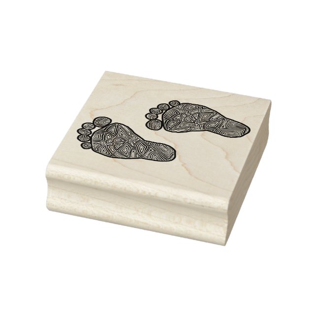 Baby Footprints Rubber Stamp (Stamp)