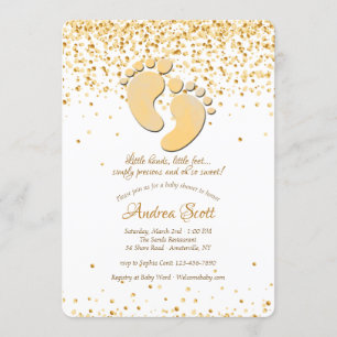 Baby Footprints Shower Invitation