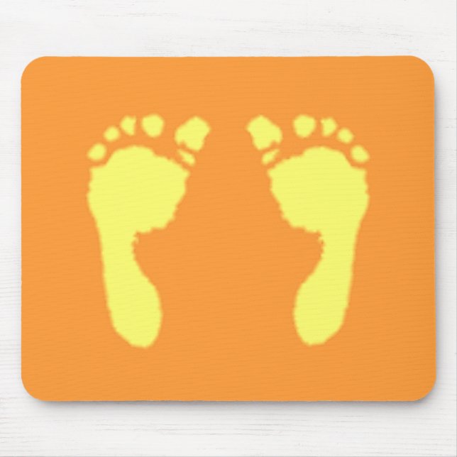 Baby Footprints (Yellow) Mouse Pad (Front)