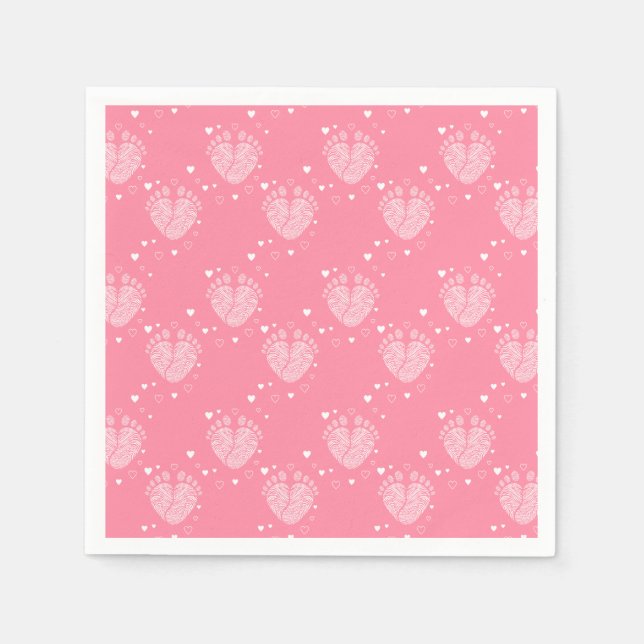 Baby footsteps napkin (Front)