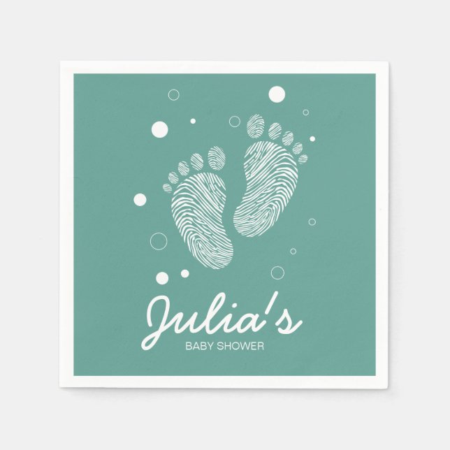Baby footsteps napkin (Front)