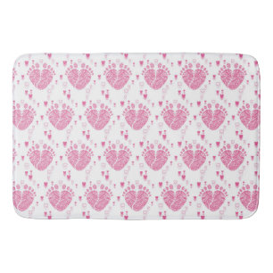 Baby footsteps pattern bath mat