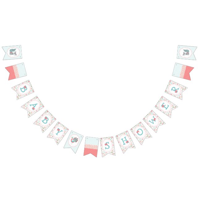 Baby Fox Baby Shower Bunting Banner (All)
