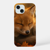 Baby Fox in Autumn Leaves