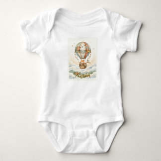 Baby fox in hot air balloon onesie