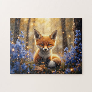Baby fox in the lilacs jigsaw puzzle