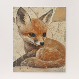 Baby Fox Old World Look Jigsaw Puzzle