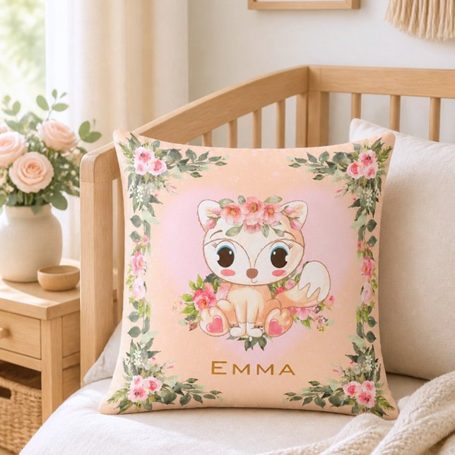 Baby Fox | Personalised  Cushion (Creator Uploaded)