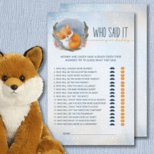 Baby Fox  Winter Who Said It Mummy Daddy Game