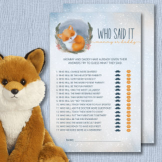 Baby Fox Winter Who Said It Mummy Daddy Game