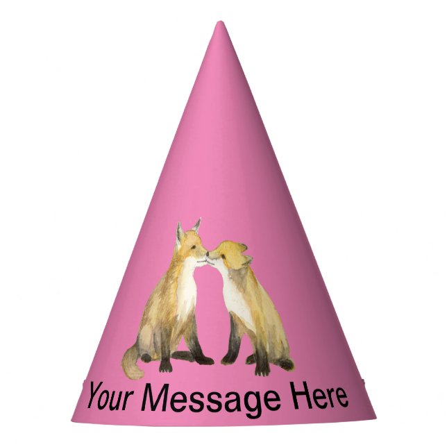 Baby Foxes party hat (Front)