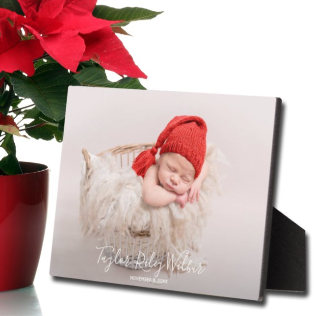 Baby Frameless Photo Tabletop Easel Back Plaque (Creator Uploaded)