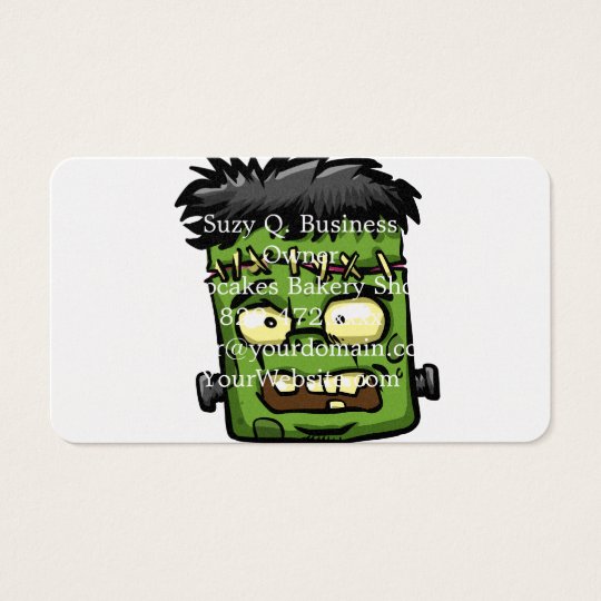 Baby frankenstein - baby frank - frank face business card