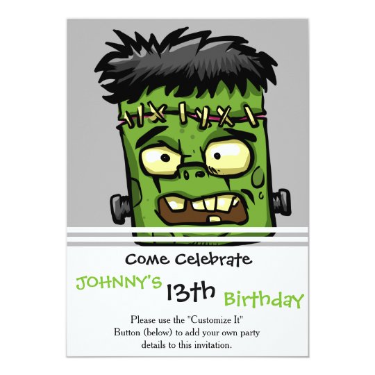 Baby frankenstein - baby frank - frank face card