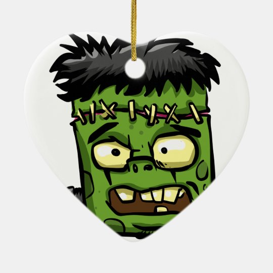 Baby frankenstein - baby frank - frank face ceramic ornament