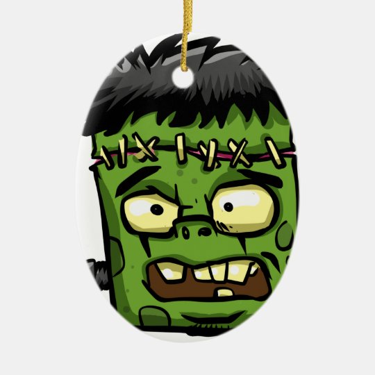Baby frankenstein - baby frank - frank face ceramic ornament