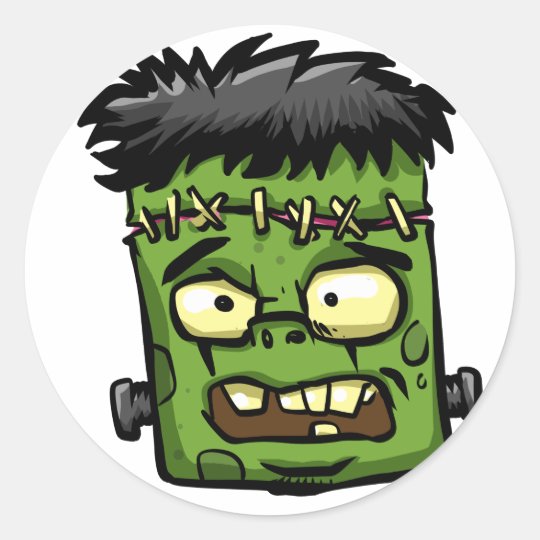 Baby frankenstein - baby frank - frank face classic round sticker
