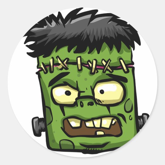 Baby frankenstein - baby frank - frank face classic round sticker