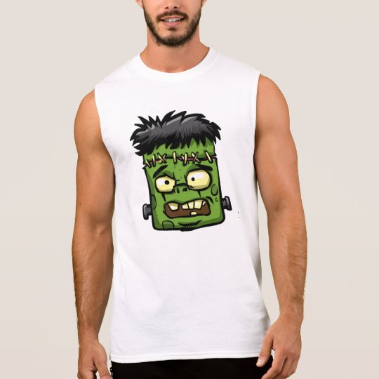 Baby frankenstein - baby frank - frank face sleeveless shirt