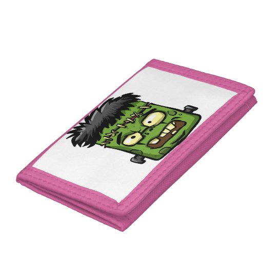 Baby frankenstein - baby frank - frank face trifold wallets