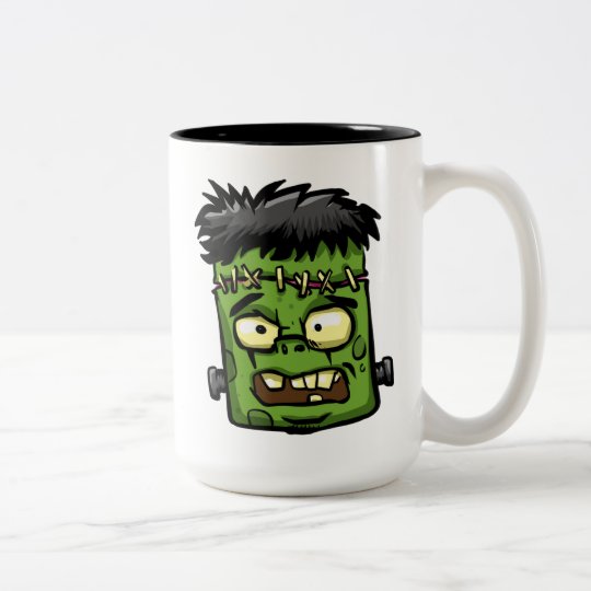 Baby frankenstein - baby frank - frank face Two-Tone coffee mug