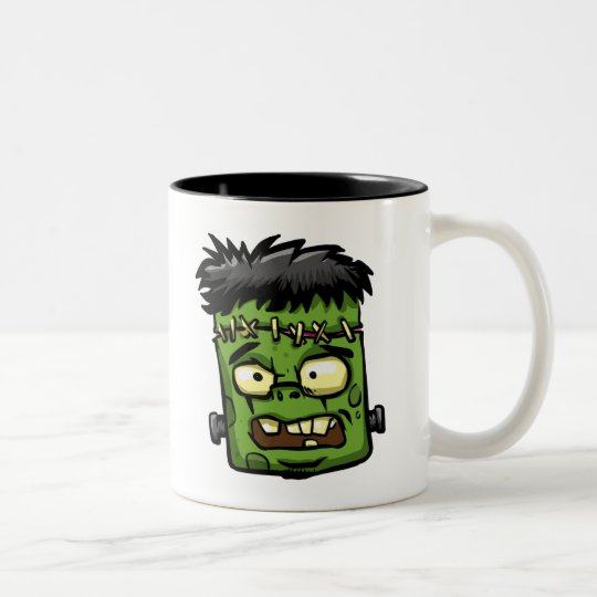 Baby frankenstein - baby frank - frank face Two-Tone coffee mug