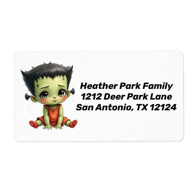 Baby Frankenstein Return Address Label (Front)