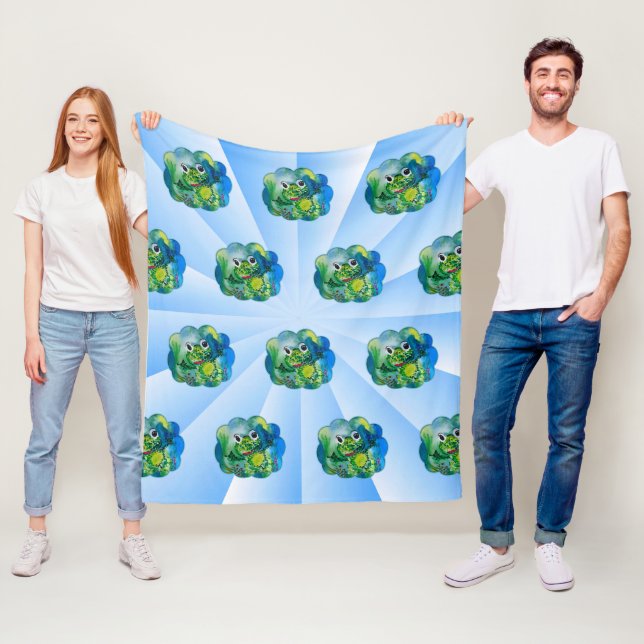 Baby Frog Fleece Blanket (In Situ)