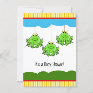 Baby Frogs Baby Shower Invitation