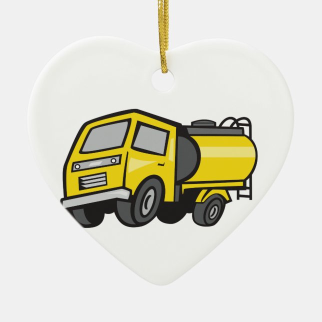 Baby Fuel Tanker Cartoon Ceramic Ornament (Front)