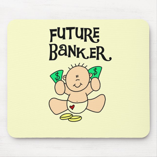 Baby Future Banker T-shirts and Gifts Mouse Pad (Front)