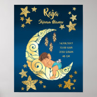 Baby Ganesha with moon and stars