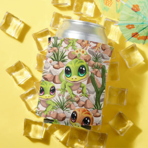 Baby Geckos Cute Cartoon Characters Can Cooler