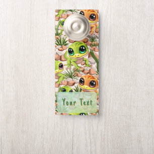Baby Geckos Cute Cartoon Characters Door Hanger