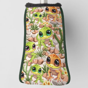 Baby Geckos Cute Cartoon Characters Golf Head Cover