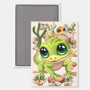 Baby Geckos Cute Cartoon Characters Magnet