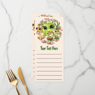 Baby Geckos Cute Cartoon Characters Menu