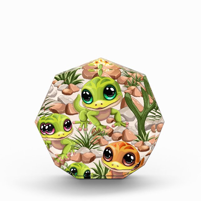 Baby Geckos Cute Cartoon Characters Photo Block (Front)
